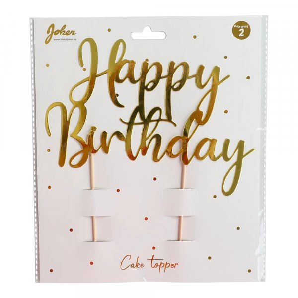 Tortendekoration - Alles Gute zum Geburtstag - Gold Tortendekoration - Alles Gute zum Geburtstag - Gold