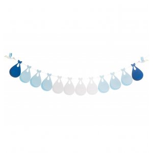 Girlande - Babyparty - Weiß/Hellblau - Störche Girlande - Babyparty - Weiß/Hellblau - Störche