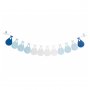 Girlande - Babyparty - Wei�/Hellblau - St�rche