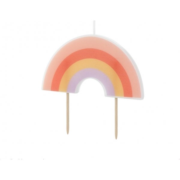 Kuchenkerze - Regenbogen