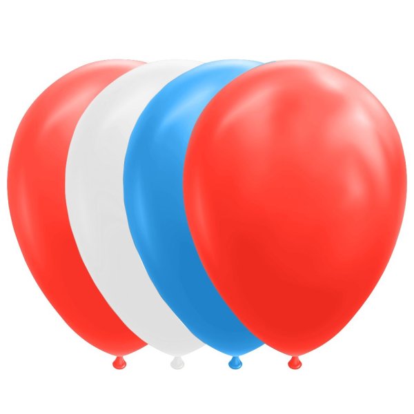 Luftballons - Rot/Weiß/Blau - 30 cm - 10er-Packung Luftballons - Rot/Weiß/Blau - 30 cm - 10er-Packung