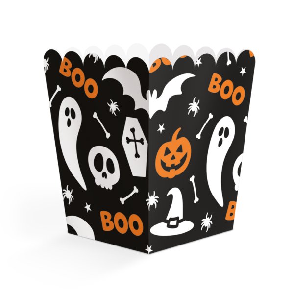 Popcorn-Boxen/Snackboxen - Boo - Halloween - 8er-Packung Popcorn-Boxen/Snackboxen - Boo - Halloween - 8er-Packung