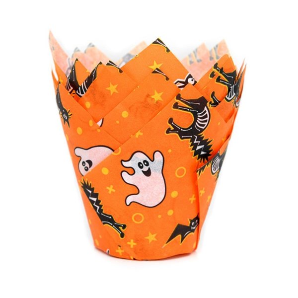 Muffinformen Tulpenform - Halloween - 36er-Pack