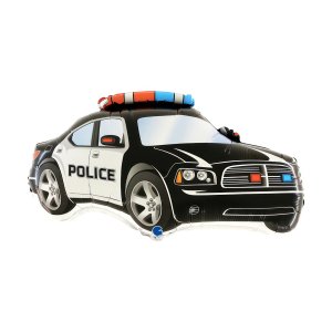 Folienballon - Polizeiauto - Schwarz - Form - 71 cm Folienballon - Polizeiauto - Schwarz - Form - 71 cm