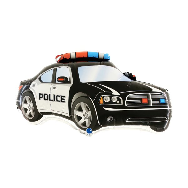 Folienballon - Polizeiauto - Schwarz - Form - 71 cm Folienballon - Polizeiauto - Schwarz - Form - 71 cm