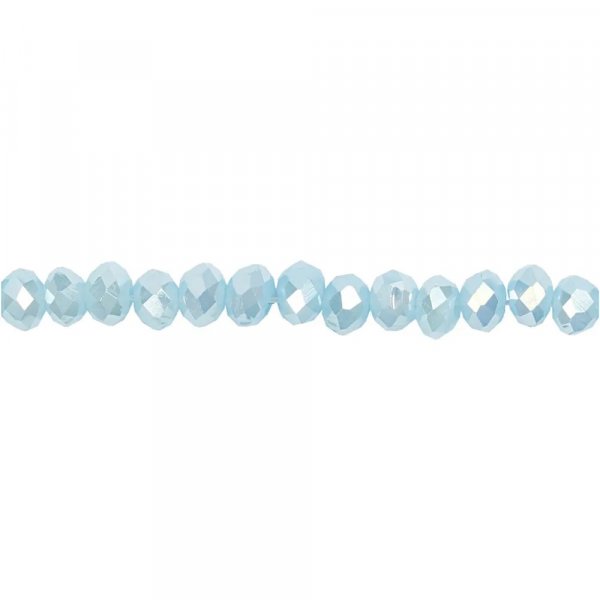 Facettierte Perlen - 3 x 4 mm - Hellblau