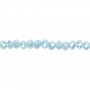 Facettierte Perlen - 3 x 4 mm - Hellblau