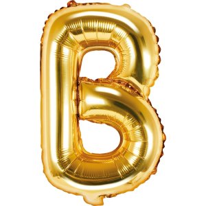 Buchstabenballons - Gold - 35 cm - Buchstabe: B Buchstabenballons - Gold - 35 cm - Buchstabe: B