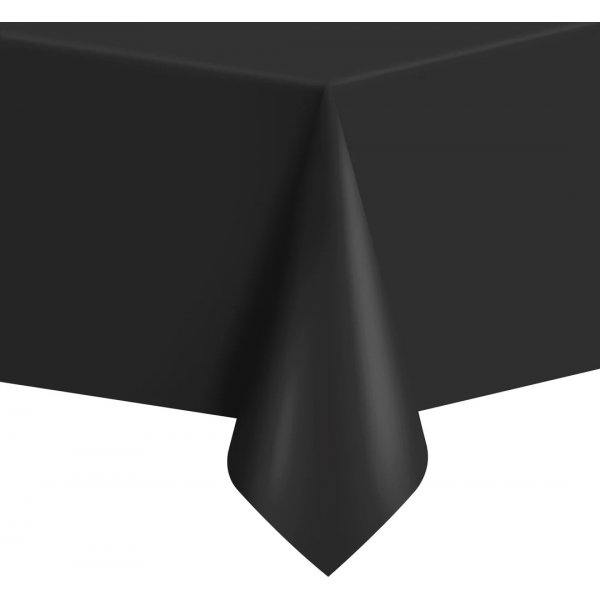 Tischdecke - Kunststoff - Schwarz - ca. 1,4 x 2,7 m Tischdecke - Kunststoff - Schwarz - ca. 1,4 x 2,7 m