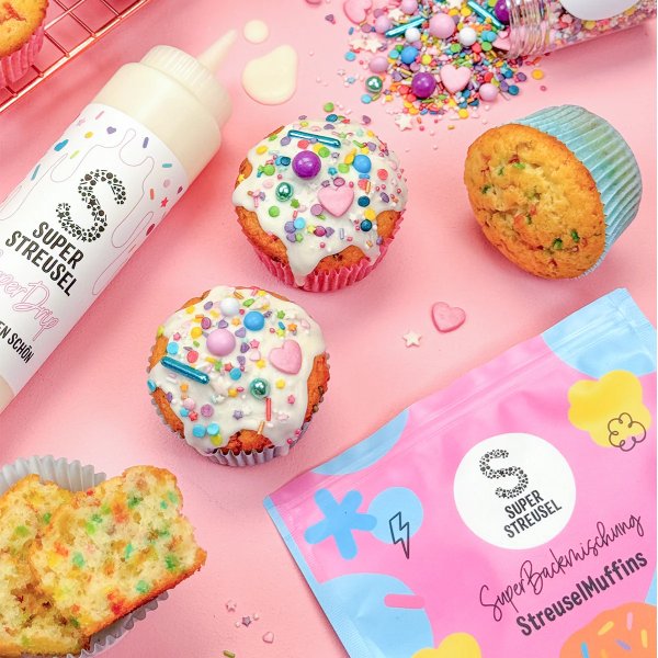 SuperBakingmix Backmischung - Streusel-Muffins - 300 Gramm