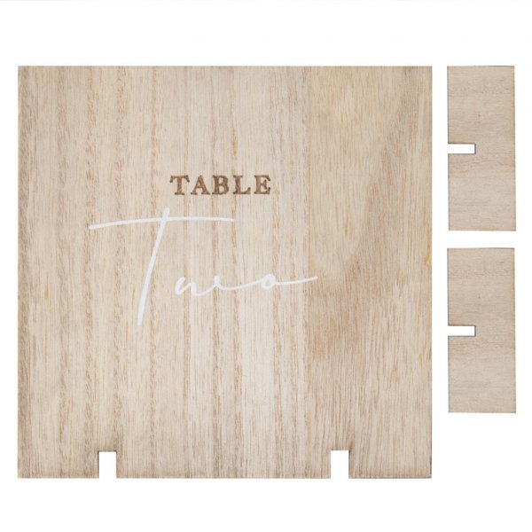 Tischnummerierung - Quadratisch - Holz Tischnummerierung - Quadratisch - Holz