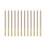 Geburtstagskerzen - Rosgold - 14 cm - 12er-Pack