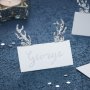 Platzierungskarte - Silberne Weihnachten