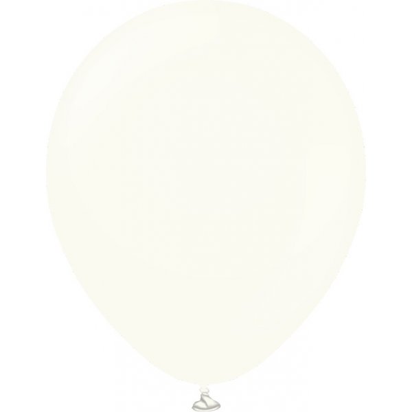 Luftballons einfarbig - Premium 30 cm - Retro Wei
