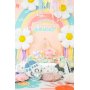 Pappbecher - Rosa - Goldrand - 6er-Pack