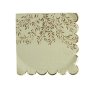 Servietten - Blatt - Salbei mit Goldrand - 16er-Packung Servietten - Blatt - Salbei mit Goldrand - 16er-Packung