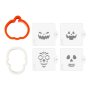 Ausstechform mit Schablone - Kürbis und Totenkopf - Halloween Ausstechform mit Schablone - Kürbis und Totenkopf - Halloween
