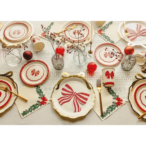Pappteller - Rosette - Beige/Gold - 6er-Pack Pappteller - Rosette - Beige/Gold - 6er-Pack