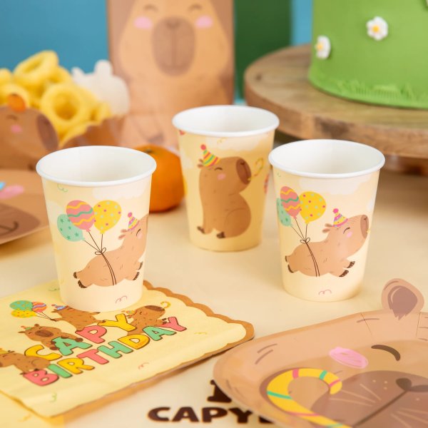 Pappbecher - Capybara - 6er-Packung Pappbecher - Capybara - 6er-Packung