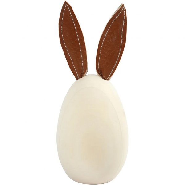 Hase - Holz & Kunstleder - 13cm