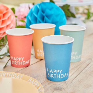 Pappbecher - Alles Gute zum Geburtstag - 8er-Packung Pappbecher - Alles Gute zum Geburtstag - 8er-Packung
