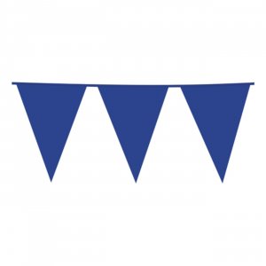Girlande - Große Wimpel - Blau - 10 m Girlande - Große Wimpel - Blau - 10 m