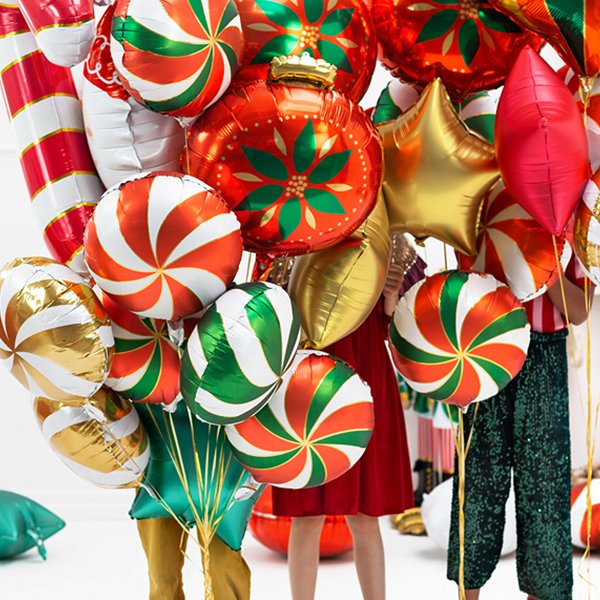 Folienballon - Candy Swirl - Gold Folienballon - Candy Swirl - Gold