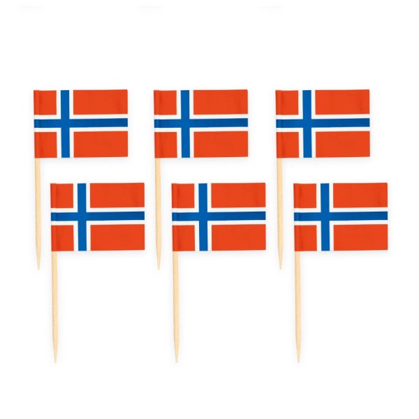 Partypicks - Flagge - Norwegen - 50 Stück Partypicks - Flagge - Norwegen - 50 Stück