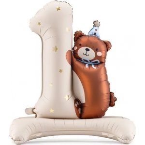 Folienballon - Teddybär 1 Jahr 81 cm Folienballon - Teddybär 1 Jahr 81 cm