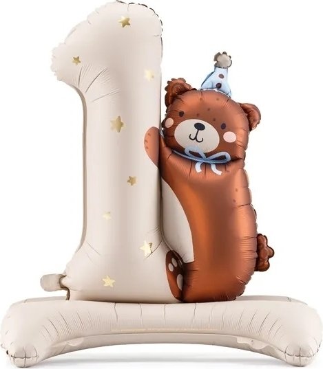 Folienballon - Teddybär 1 Jahr 81 cm Folienballon - Teddybär 1 Jahr 81 cm