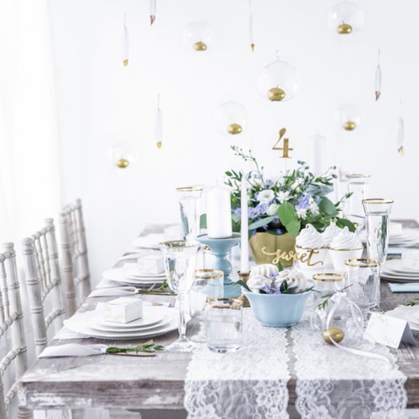 Platzierungskarten - Zweige - Weiß/Gold - 10er-Pack Platzierungskarten - Zweige - Weiß/Gold - 10er-Pack