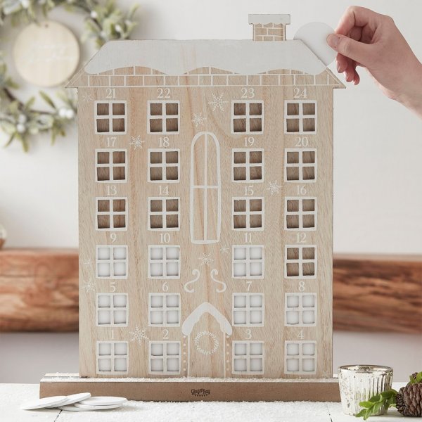 Adventskalender - Wiederverwendbar - Holzhaus