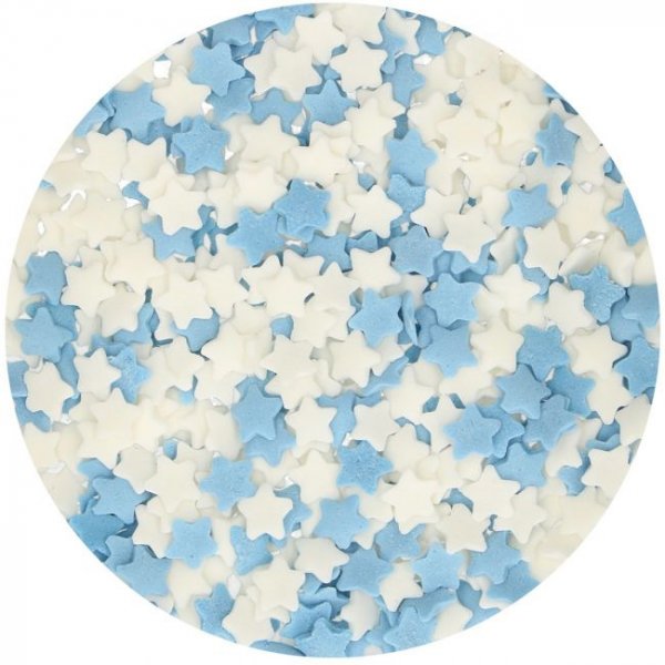 Streusel - Sterne - Blau/Wei