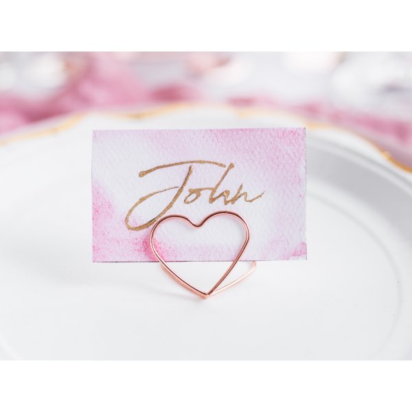 Kartenetui - Herzen - Ros�gold - 10er-Pack