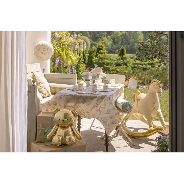 Tischdecke - Blumenmuster - Beige - 180x120 cm Tischdecke - Blumenmuster - Beige - 180x120 cm