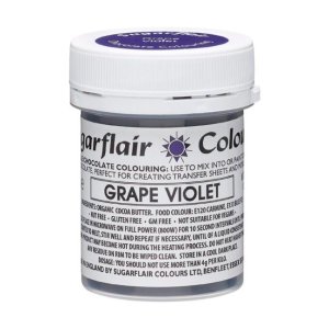 Schokoladenbraun, Lila - Traubenviolett - 35 g - Sugarflair Schokoladenbraun, Lila - Traubenviolett - 35 g - Sugarflair