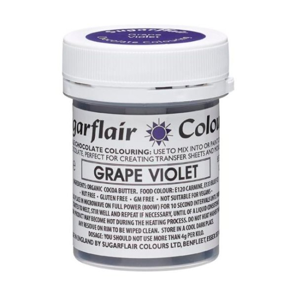 Schokoladenbraun, Lila - Traubenviolett - 35 g - Sugarflair