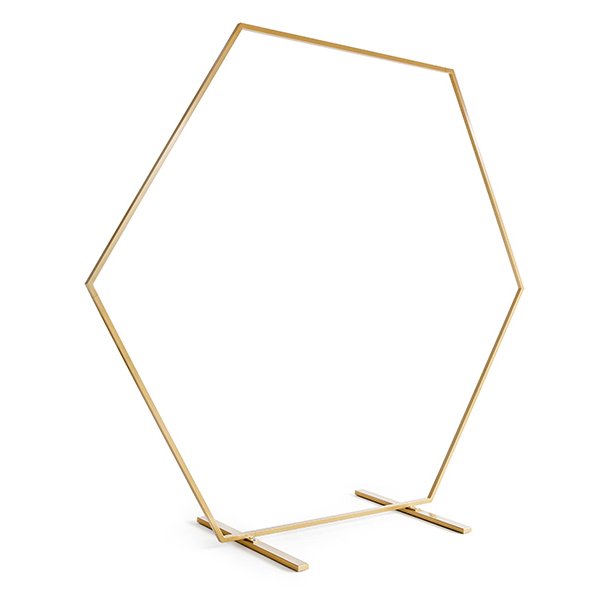 Hochzeitsbogen - Sechseck - Gold Hochzeitsbogen - Sechseck - Gold