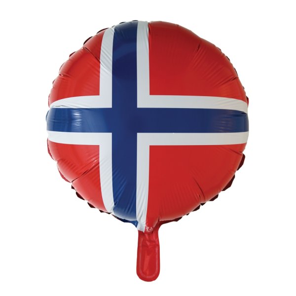 Folienballon - Rund - Norwegen - 46 cm Folienballon - Rund - Norwegen - 46 cm