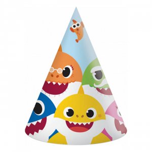 Partyhüte Baby Shark 6er-Pack Partyhüte Baby Shark 6er-Pack