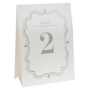 Tischnummerierung - Vintage White - 10 Stk Tischnummerierung - Vintage White - 10 Stk