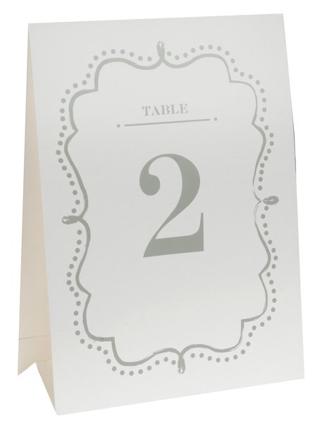 Tischnummerierung - Vintage White - 10 Stk Tischnummerierung - Vintage White - 10 Stk