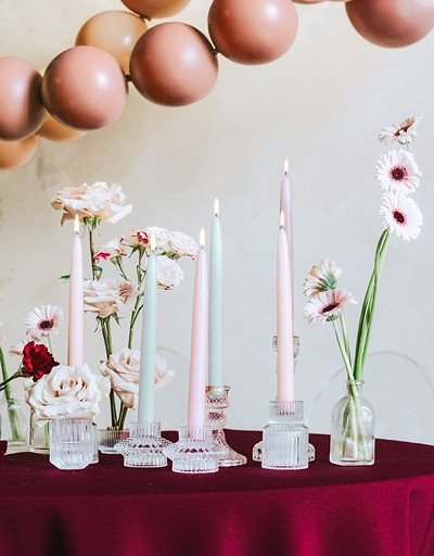 Kerze - 10er-Pack - Dusty Rose