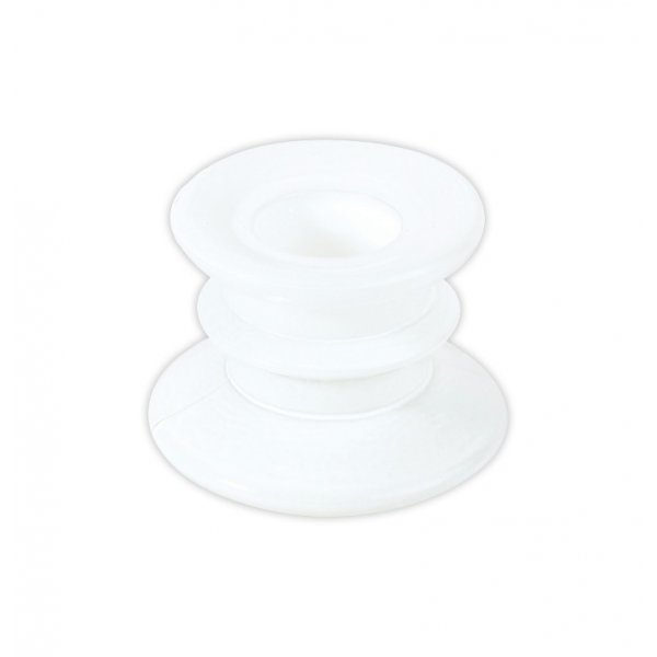 Kerzenst�nder - Glas - Wei� - 12er-Pack