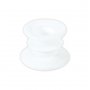Kerzenst�nder - Glas - Wei� - 12er-Pack