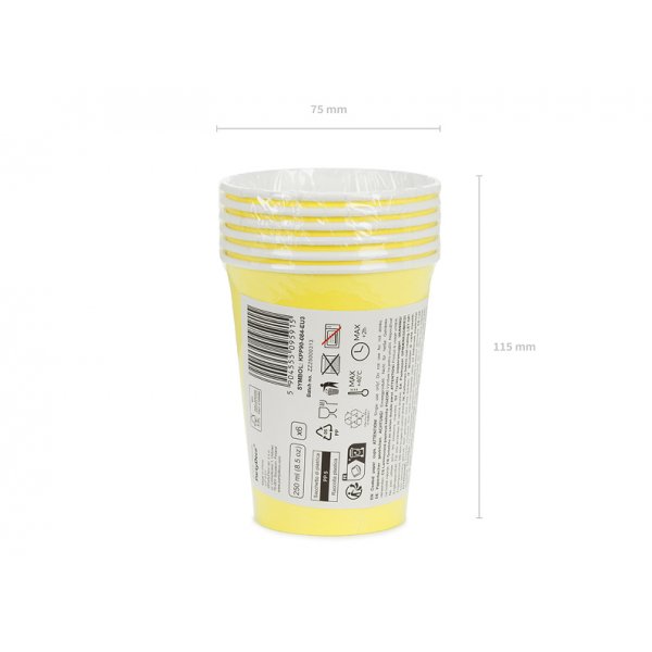 Pappbecher - Gelb - 250 ml Pappbecher - Gelb - 250 ml