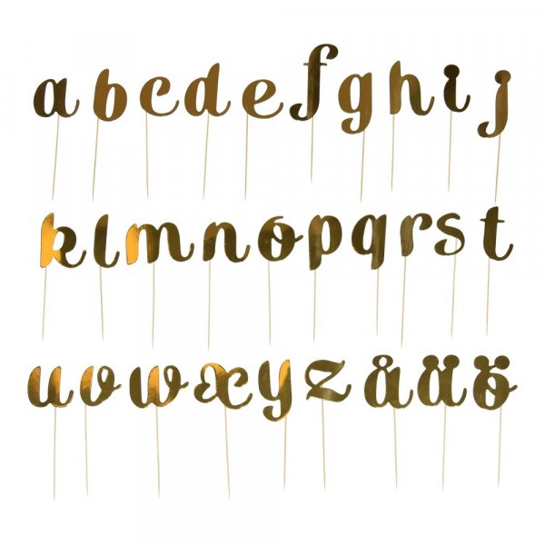 Kuchendekorationen - A-Z - Gold