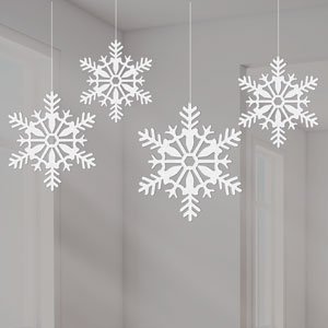 Schimmernde Schneeflocken - 4er-Pack Schimmernde Schneeflocken - 4er-Pack