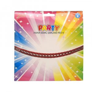 Papiergirlande - Rot - 6 Meter Papiergirlande - Rot - 6 Meter