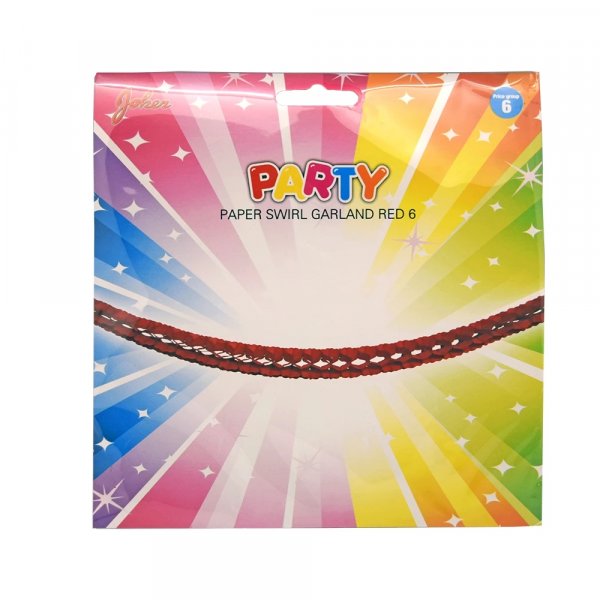 Papiergirlande - Rot - 6 Meter Papiergirlande - Rot - 6 Meter